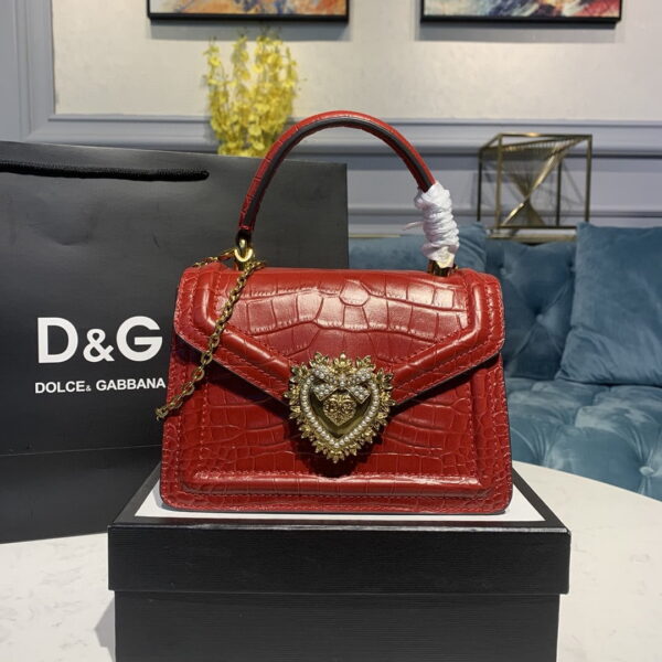 Dolce & Gabbana Small Devotion Bag Red For Women 7.5in/19cm DG