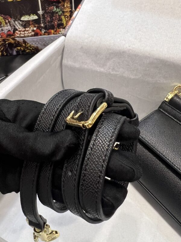 Dolce & Gabbana Small Sicily Bag In Dauphine Black For Women 7.5in/19cm DG BB7116A100180999