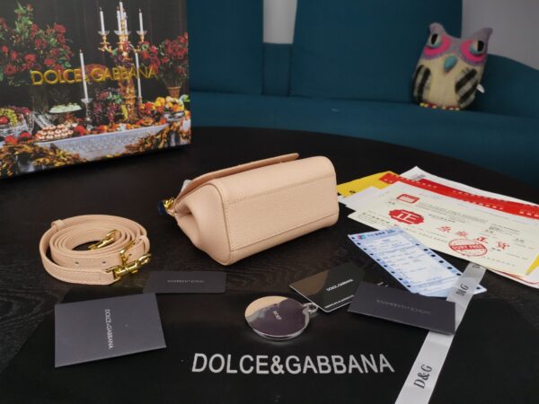 Dolce & Gabbana Small Sicily Bag In Dauphine Pale Pink For Women 7.5in/19cm DG BB7116A100180414
