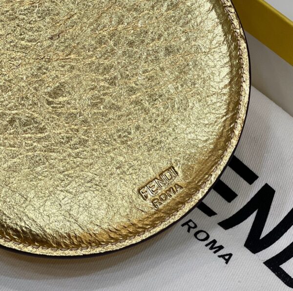 1:1 Replica Fendi 12 Pro Phone Holder Gold Bag For Woman 21.5cm/8.5in 7AS055AISPF0RXU