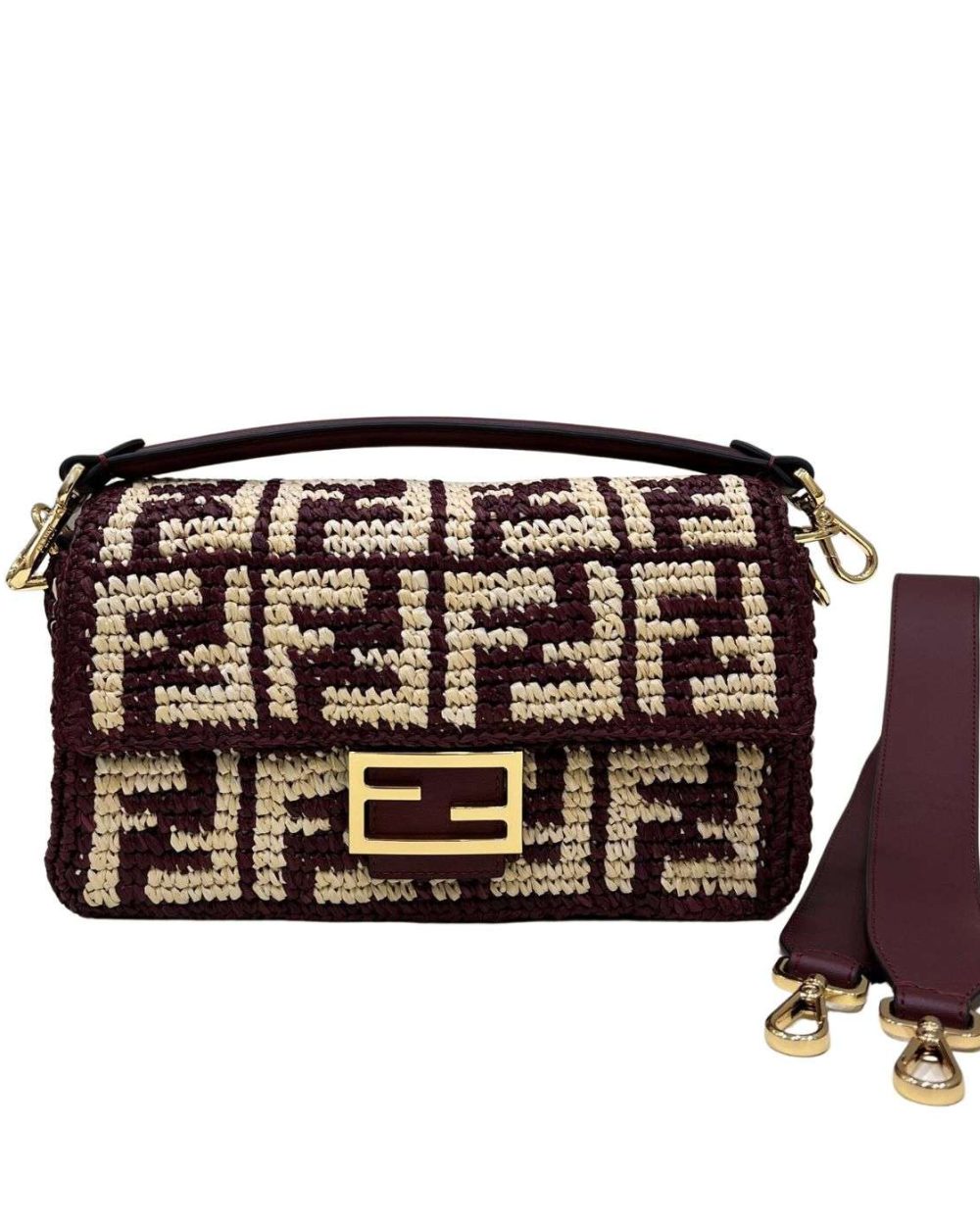 1:1 Replica Fendi Baguette Black/Blue For Women 27cm / 10.6in