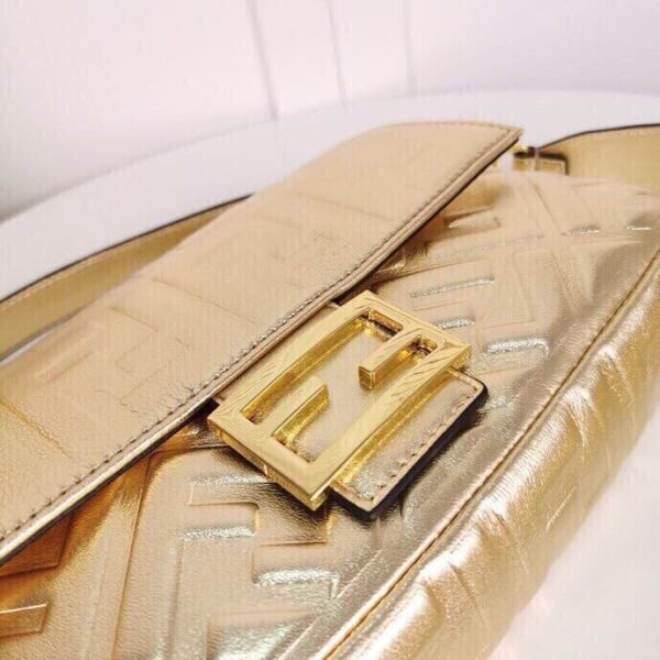 1:1 Replica Fendi Baguette Chain Midi Medium Gold Bag For Woman 26cm/10in