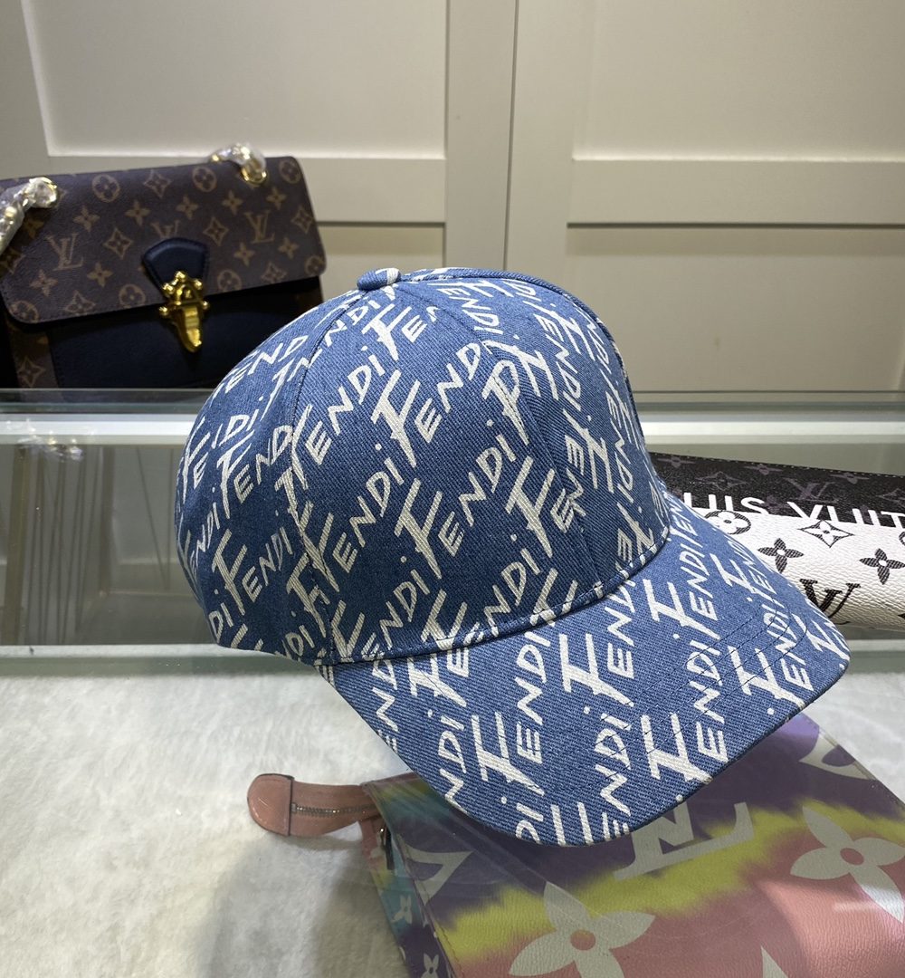 Fendi Baseball Cap Blue Fendi Cap