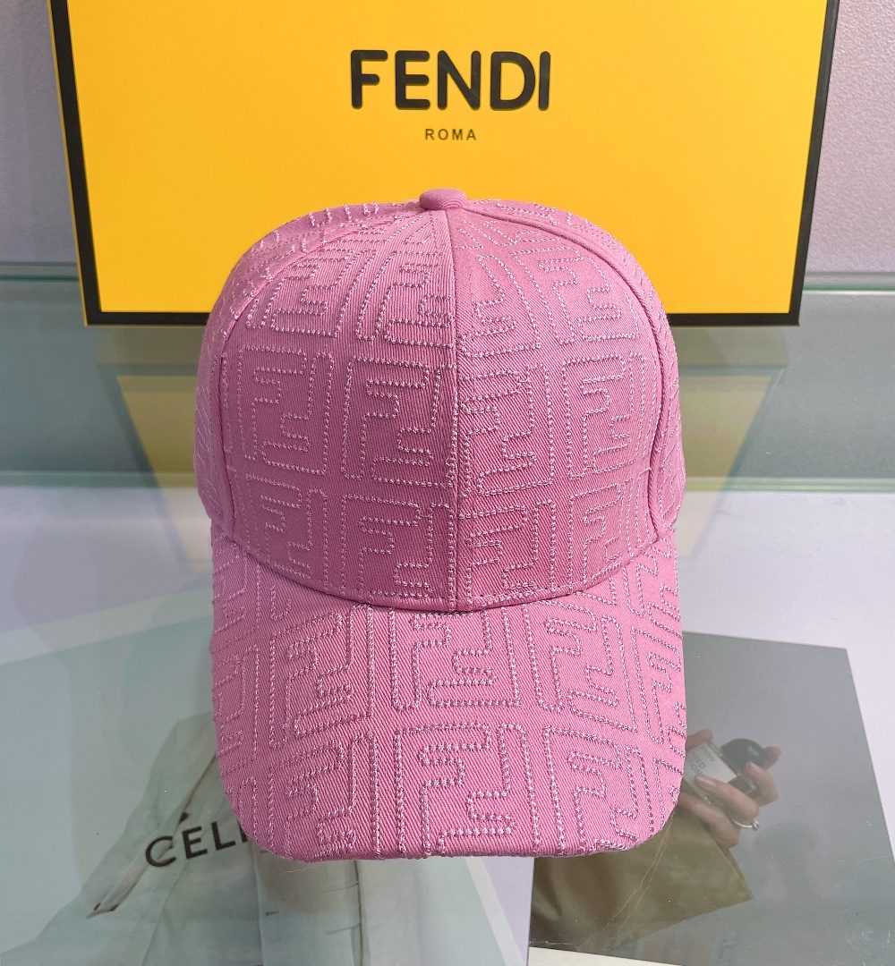 Fendi Baseball Cap Pink Fendi Cap