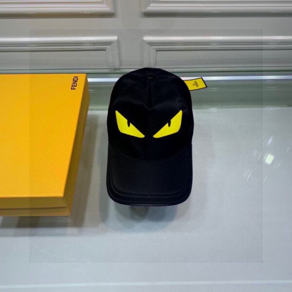 Fendi Baseball Eye Cap Black Fendi Cap