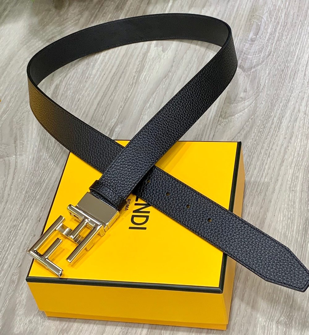 1:1 Replica Fendi Belt Black FF Women Belt 7C034470JF0GXN