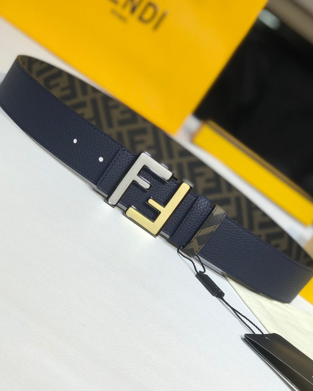1:1 Replica Fendi Belt Blue FF Women Belt 7C0465AFF1F1G8E