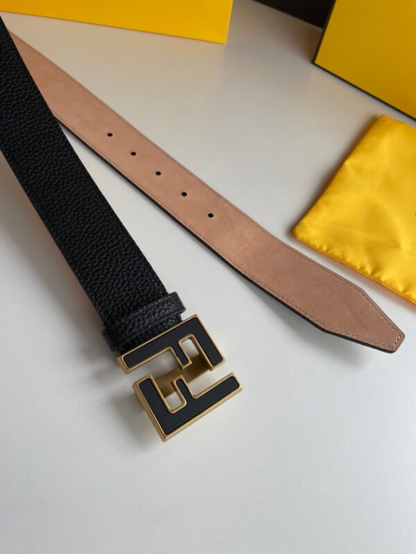 1:1 Replica Fendi Belt With Double F Buckle Black For Women, Women Belt