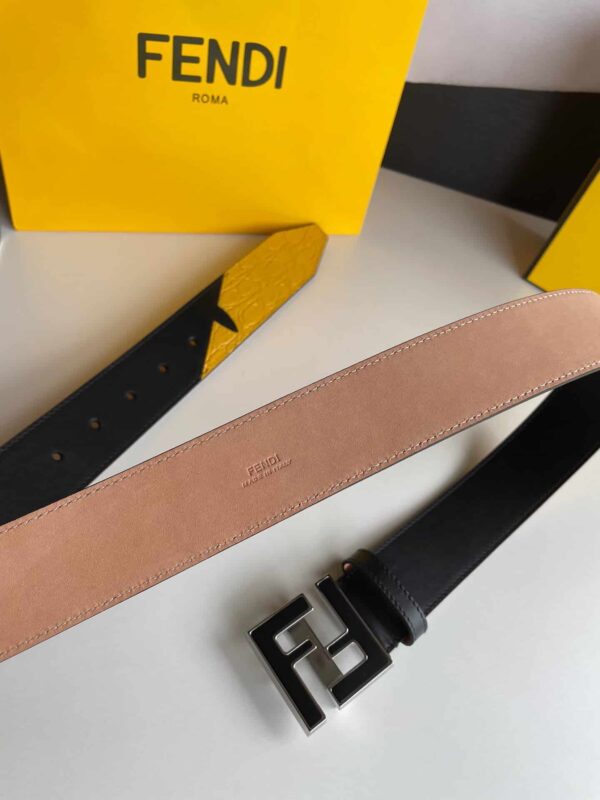 1:1 Replica Fendi Belt With Double F Buckle Black For Women, Women Belt