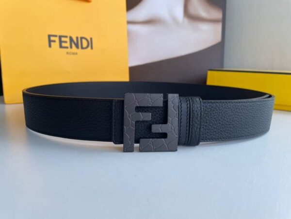 1:1 Replica Fendi Belt With Double F Buckle Black For Women, Women Belt