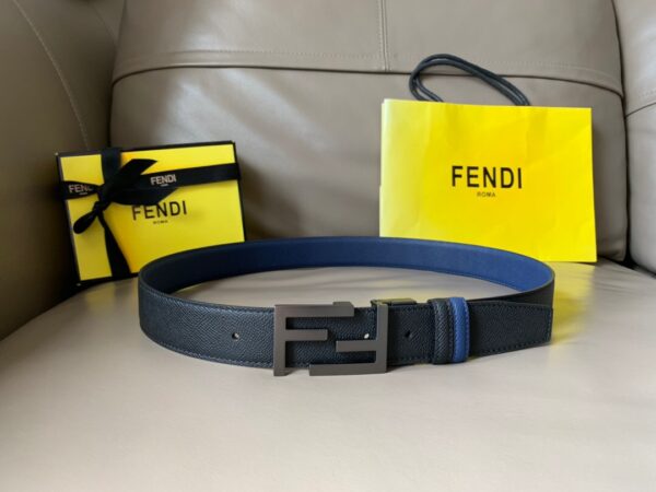 1:1 Replica Fendi Belt With Double F Buckle Black For Women, Women Belt