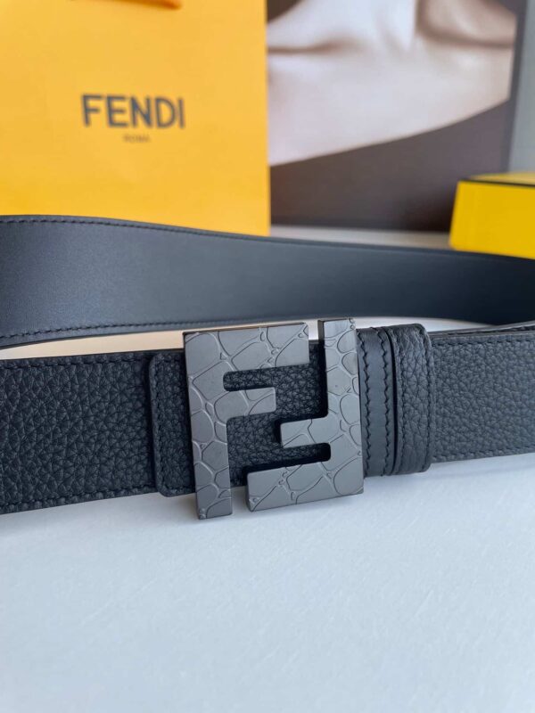 1:1 Replica Fendi Belt With Double F Buckle Black For Women, Women Belt