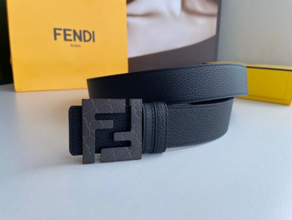 1:1 Replica Fendi Belt With Double F Buckle Black For Women, Women Belt