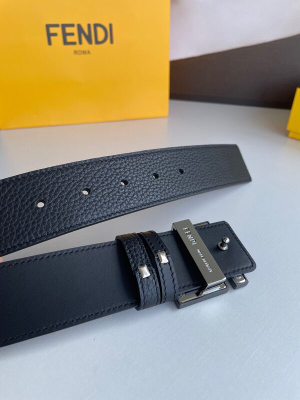 1:1 Replica Fendi Belt With Double F Buckle Black For Women, Women Belt