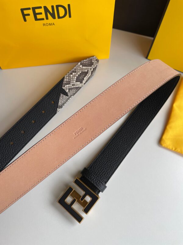 1:1 Replica Fendi Belt With Double F Buckle Black For Women, Women Belt