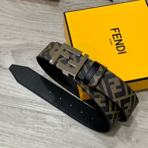 1:1 Replica Fendi Belt With Double F Buckle Brown For Women, Women Belt