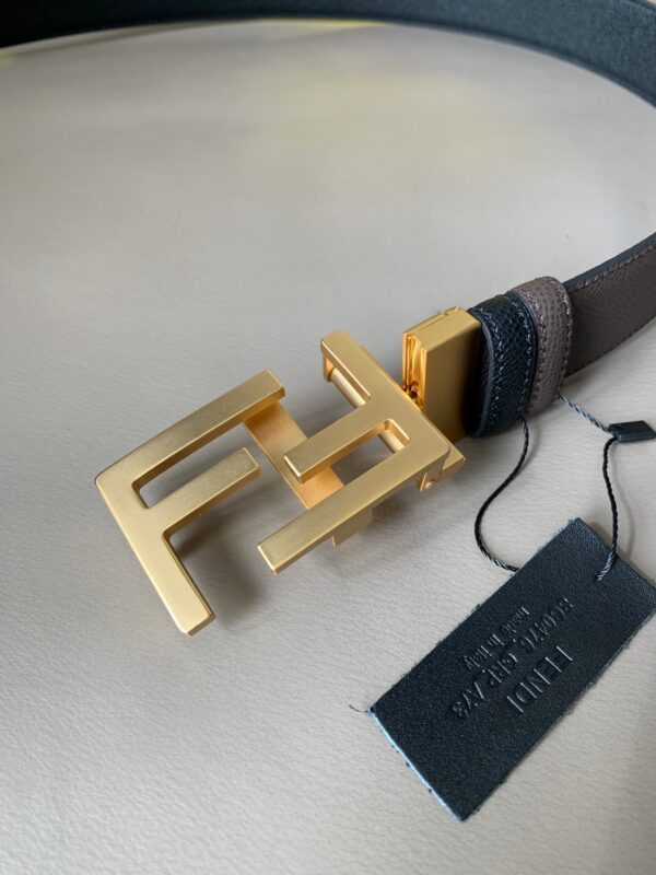 1:1 Replica Fendi Belt With Double F Buckle Grey For Women, Women Belt