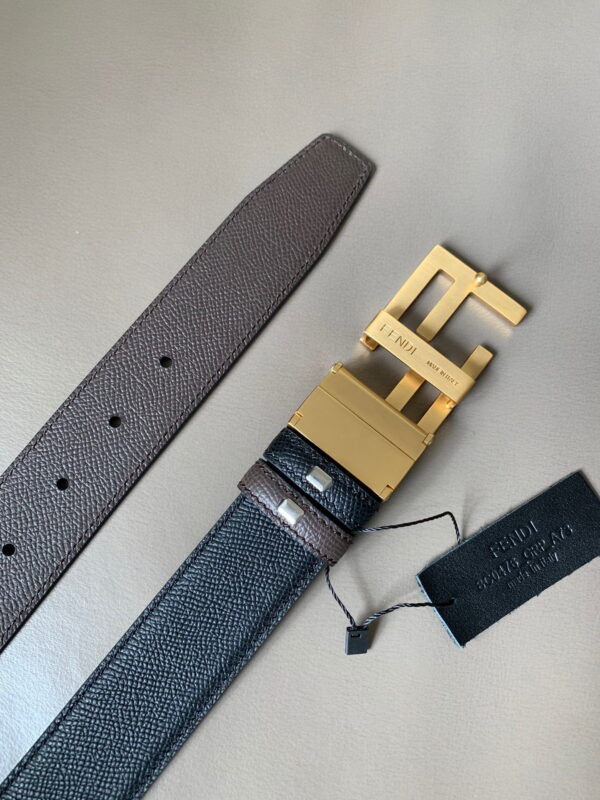 1:1 Replica Fendi Belt With Double F Buckle Grey For Women, Women Belt
