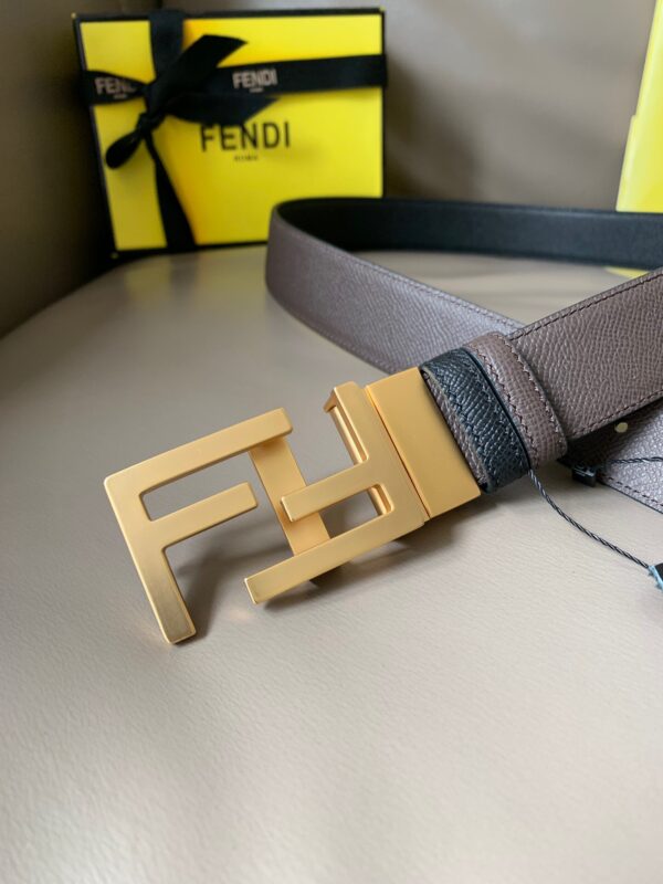 1:1 Replica Fendi Belt With Double F Buckle Grey For Women, Women Belt