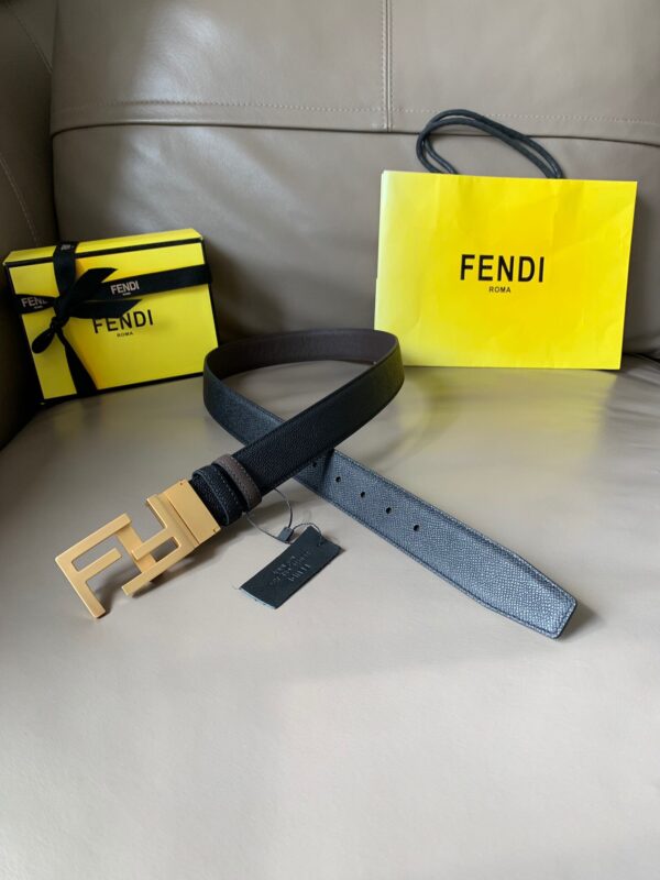 1:1 Replica Fendi Belt With Double F Buckle Grey For Women, Women Belt
