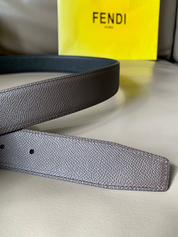 1:1 Replica Fendi Belt With Double F Buckle Grey For Women, Women Belt