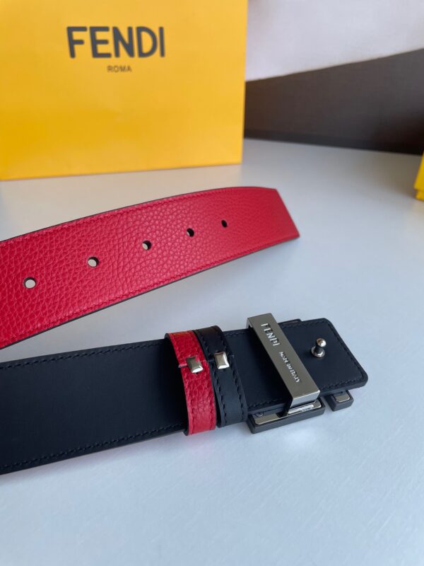 1:1 Replica Fendi Belt With Double F Buckle Red For Women, Women Belt