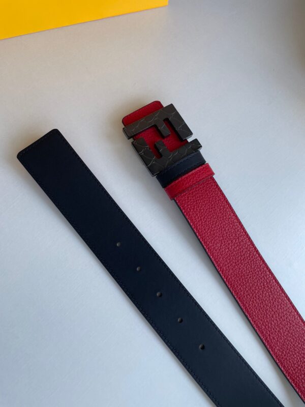 1:1 Replica Fendi Belt With Double F Buckle Red For Women, Women Belt