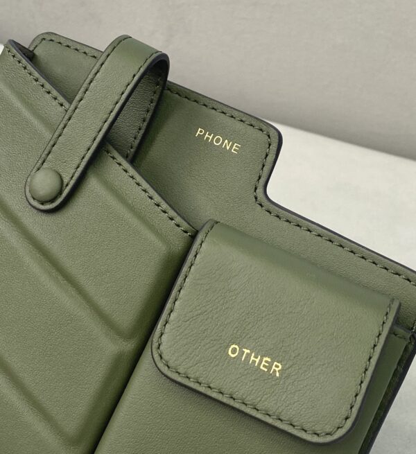 1:1 Replica Fendi Bustine 2 Pockets Mini Olive Bag For Woman 16cm/6in