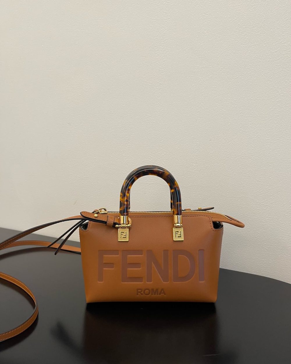 1:1 Replica Fendi By The Way Brown Mini Bag For Woman 17cm/6.5in