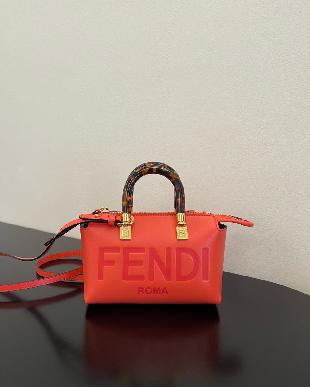 1:1 Replica Fendi By The Way Red Mini Bag For Woman 17cm/6.5in
