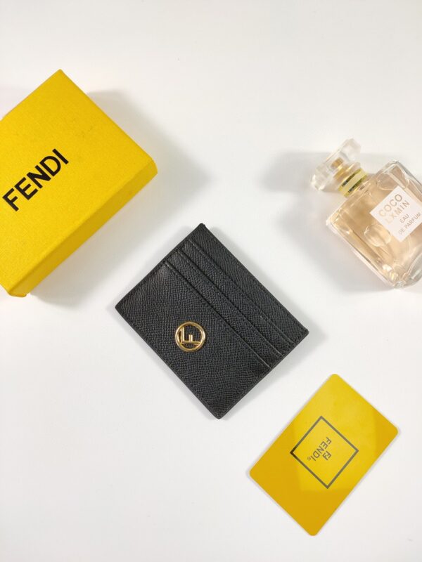 1:1 Replica Fendi Card Case Flat black For Men 4in/10cm FF 8M0445A18BF0KUR