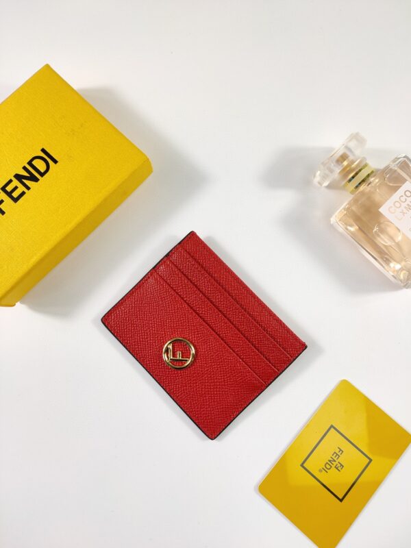 1:1 Replica Fendi Card Case Flat Red For Women 4in/10cm FF 8M0445A18BF0MVV