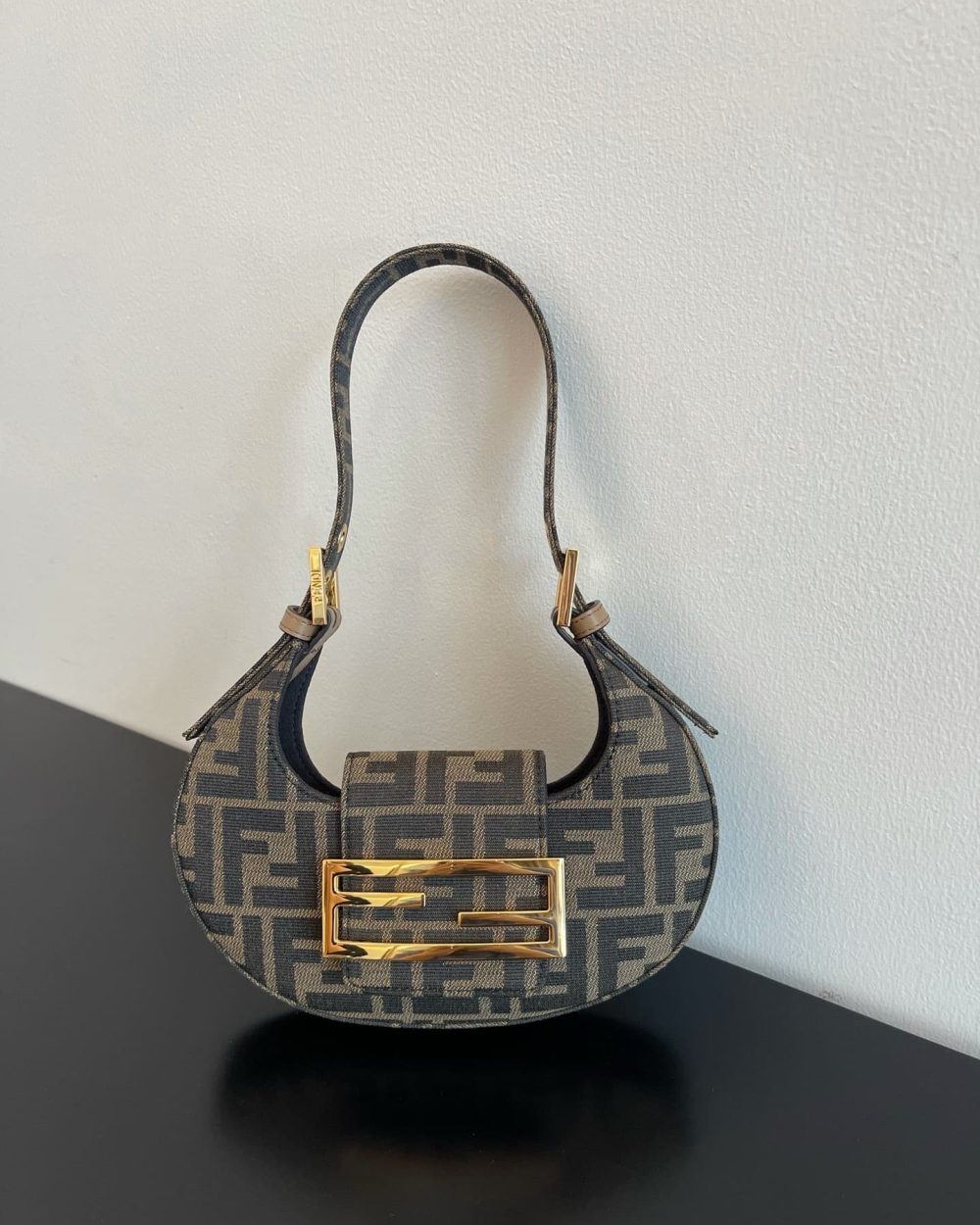 1:1 Replica Fendi Cookie FF Fabric Multicolour Mini Bag For Woman 22cm/8.5in 8BS065AKMOF0A6E