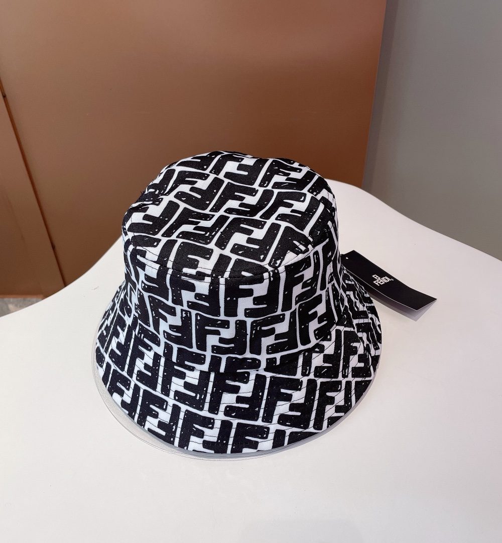 Fendi Denim Bucket Hat Black Fendi Hat
