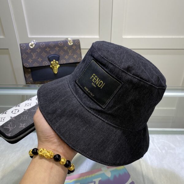 Fendi Denim Bucket Hat Black Fendi Hat