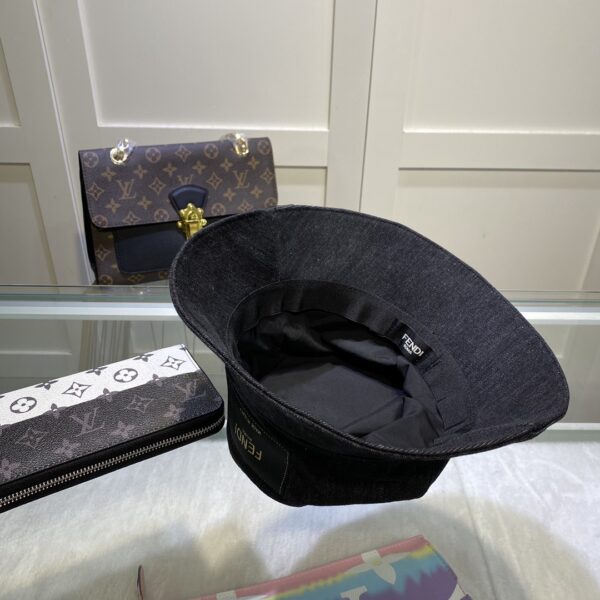 Fendi Denim Bucket Hat Black Fendi Hat