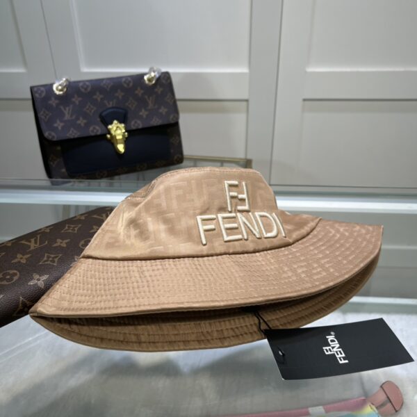 Fendi Denim Bucket Hat Brown Fendi Hat