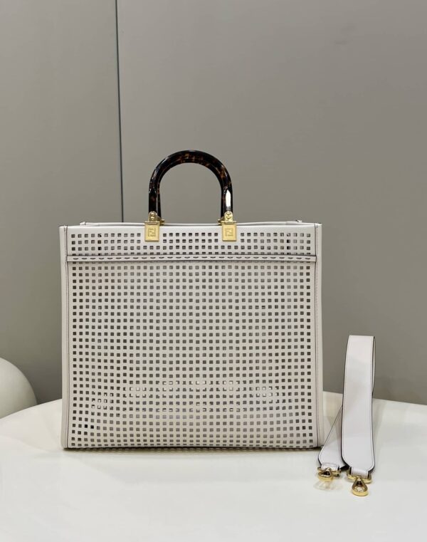 1:1 Replica Fendi Fendi Sunshine Medium Two-toned perforated Bag For Woman 37cm/14.5in