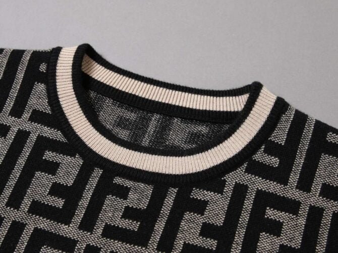 fendi ff monogram sweater black for men kuwsi