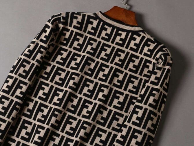 fendi ff motif sweater brown for men o8di1