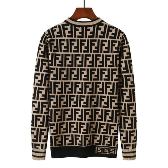 fendi ff motif sweater brown for men prh41