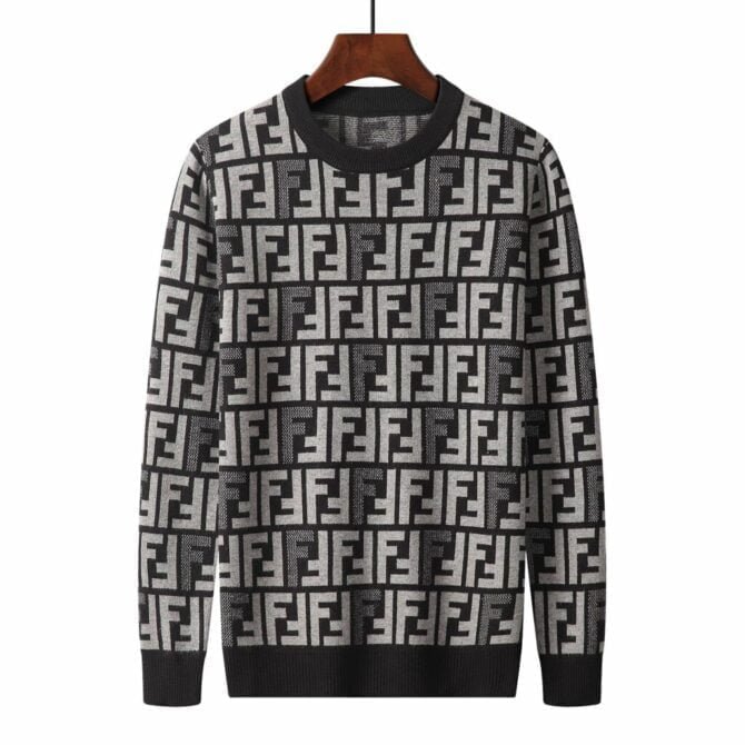 fendi ff stripe sweatshirt black for men