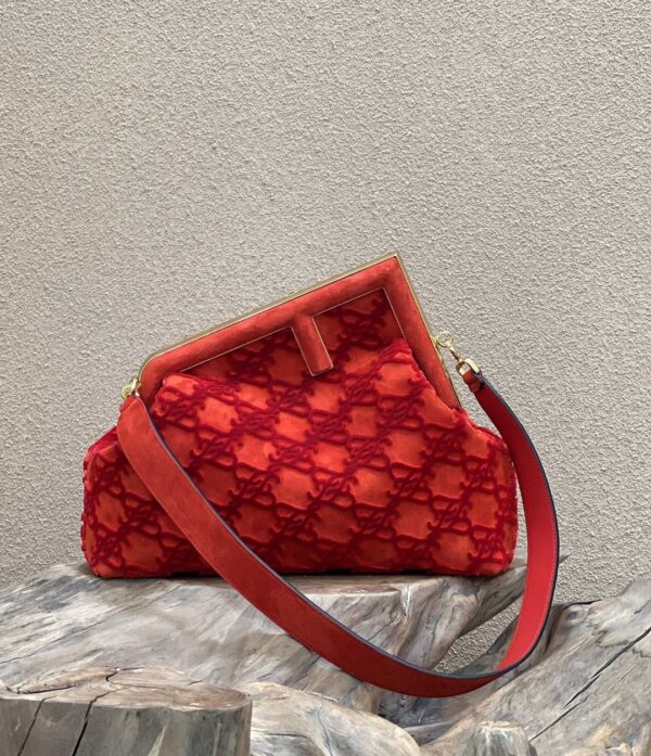1:1 Replica Fendi First Medium Red Bag For Woman 32.5cm/13in