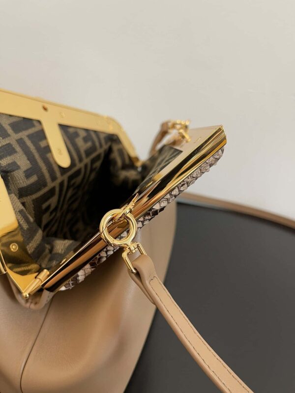 1:1 Replica Fendi First Small Beige with exotic details Bag For Woman 26cm/10in 8BP129AGWRF1GEM
