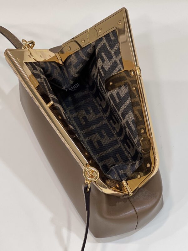 1:1 Replica Fendi First Small Dark Brown For Women, Women's HandBags, Shoulder And Crossbody Bags 10.2in/26cm FF 8BP129