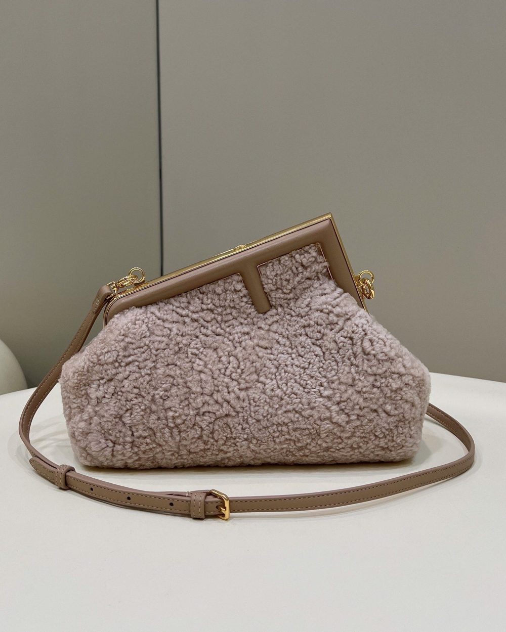 1:1 Replica Fendi First Small Pink Mink Bag For Woman 26cm/10in