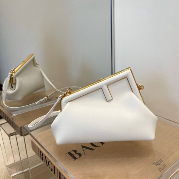1:1 Replica Fendi First Small White For Women, Women's HandBags, Shoulder And Crossbody Bags 10.2in/26cm FF 8BP129ABVEF1C76