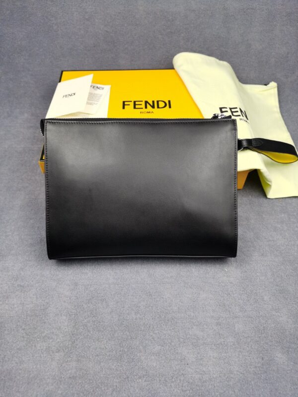 1:1 Replica Fendi Flat Pouch Black For Men 27cm/10.5in FF