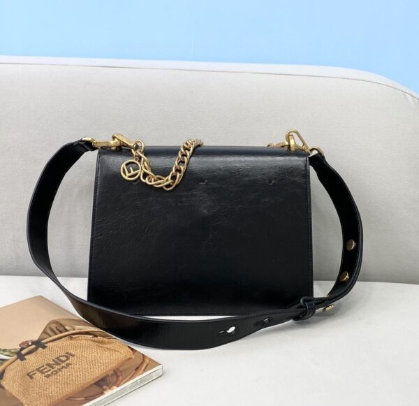 1:1 Replica Fendi Kan U Small Black Bag For Woman 25cm/9.5in