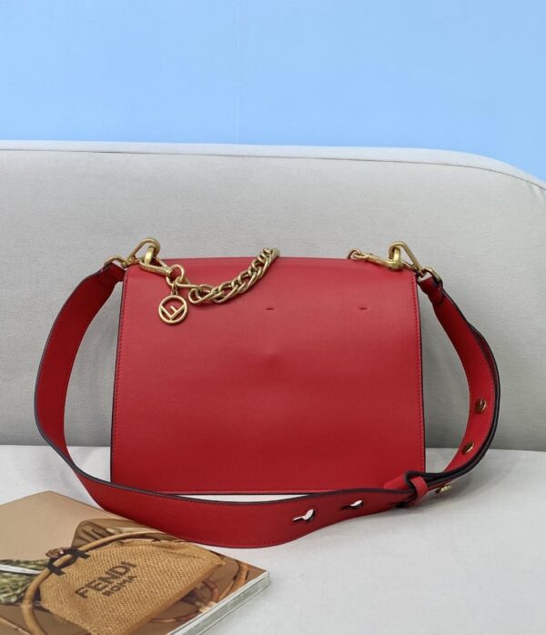 1:1 Replica Fendi Kan U Small Red Bag For Woman 25cm/9.5in